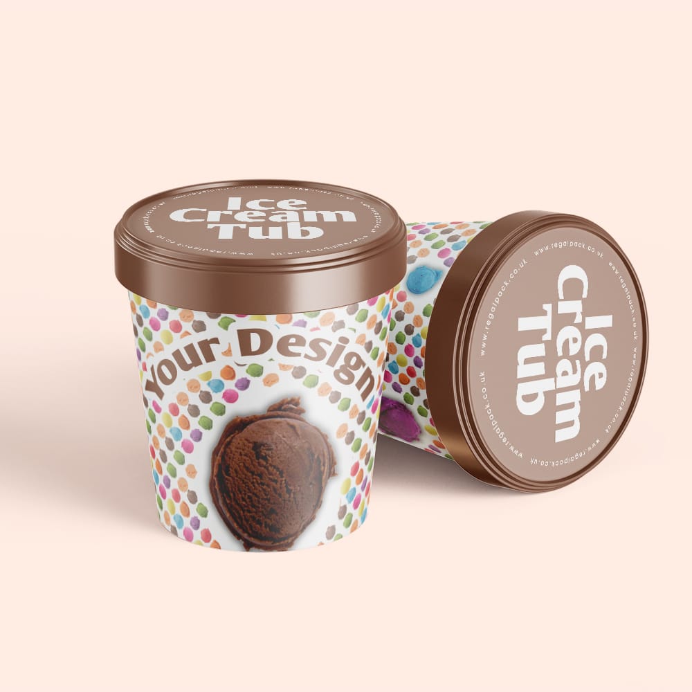 Custom Printed Ice Cream Tubs with Lids Regal Pack