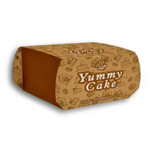 Personalized and Bespoke Brown Cake Box