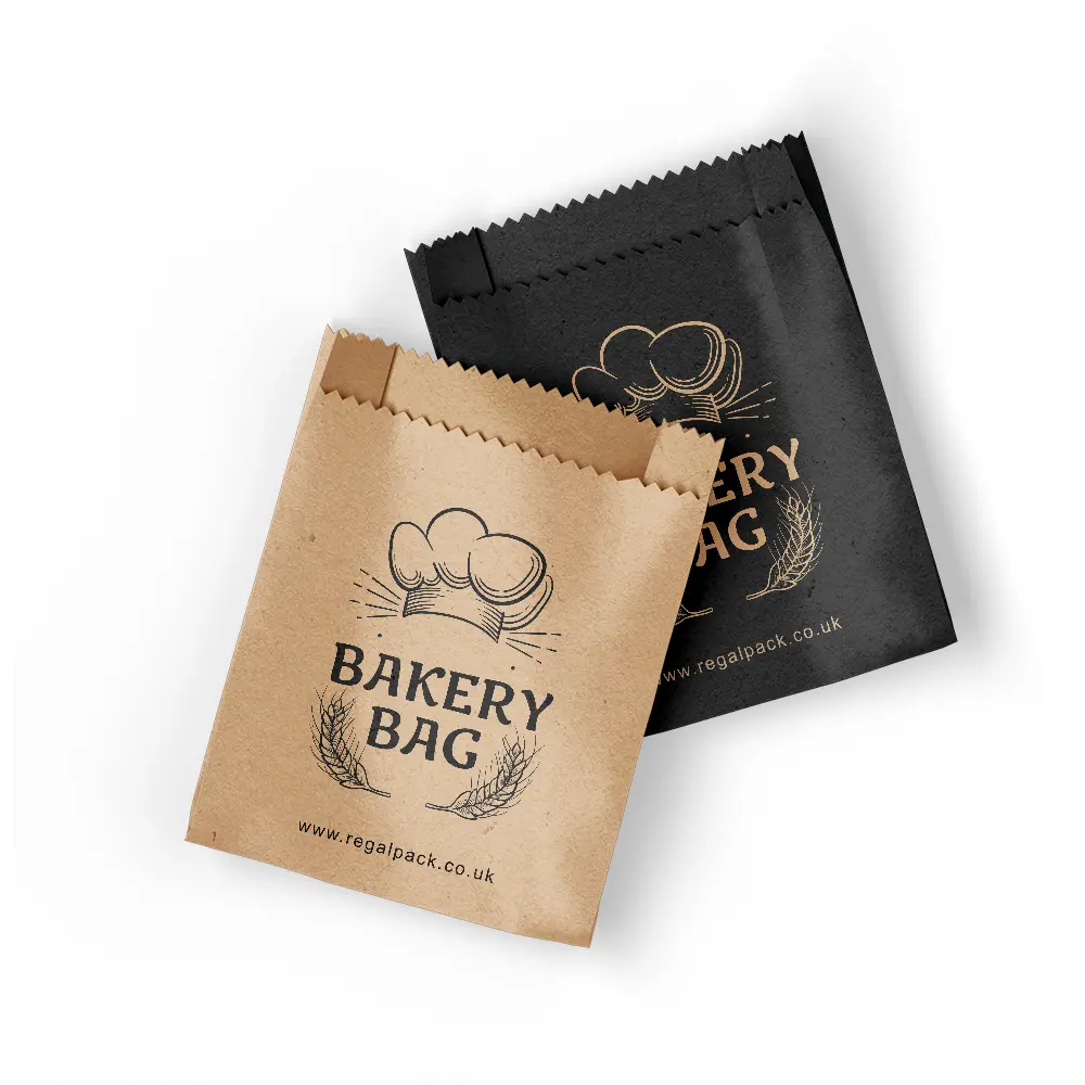 Personalized, Customized and Bespoke Kraft and Back Bread Bags with Logo