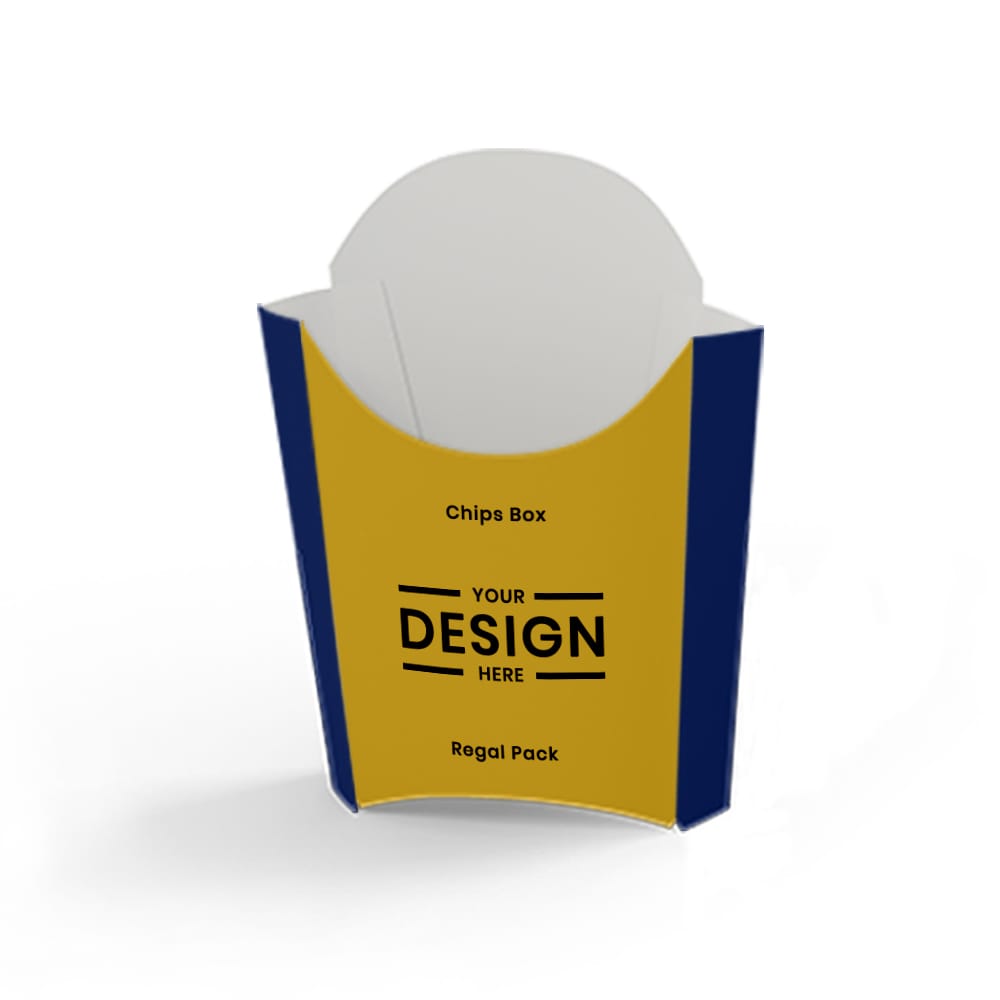 Personalized, Customized and Bespoke Single Blue and Orange Chips box