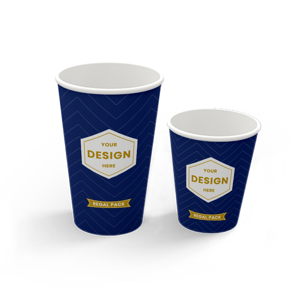 Personalized, bespoke and custom Single and Double Wall Paper Cups with logo Print