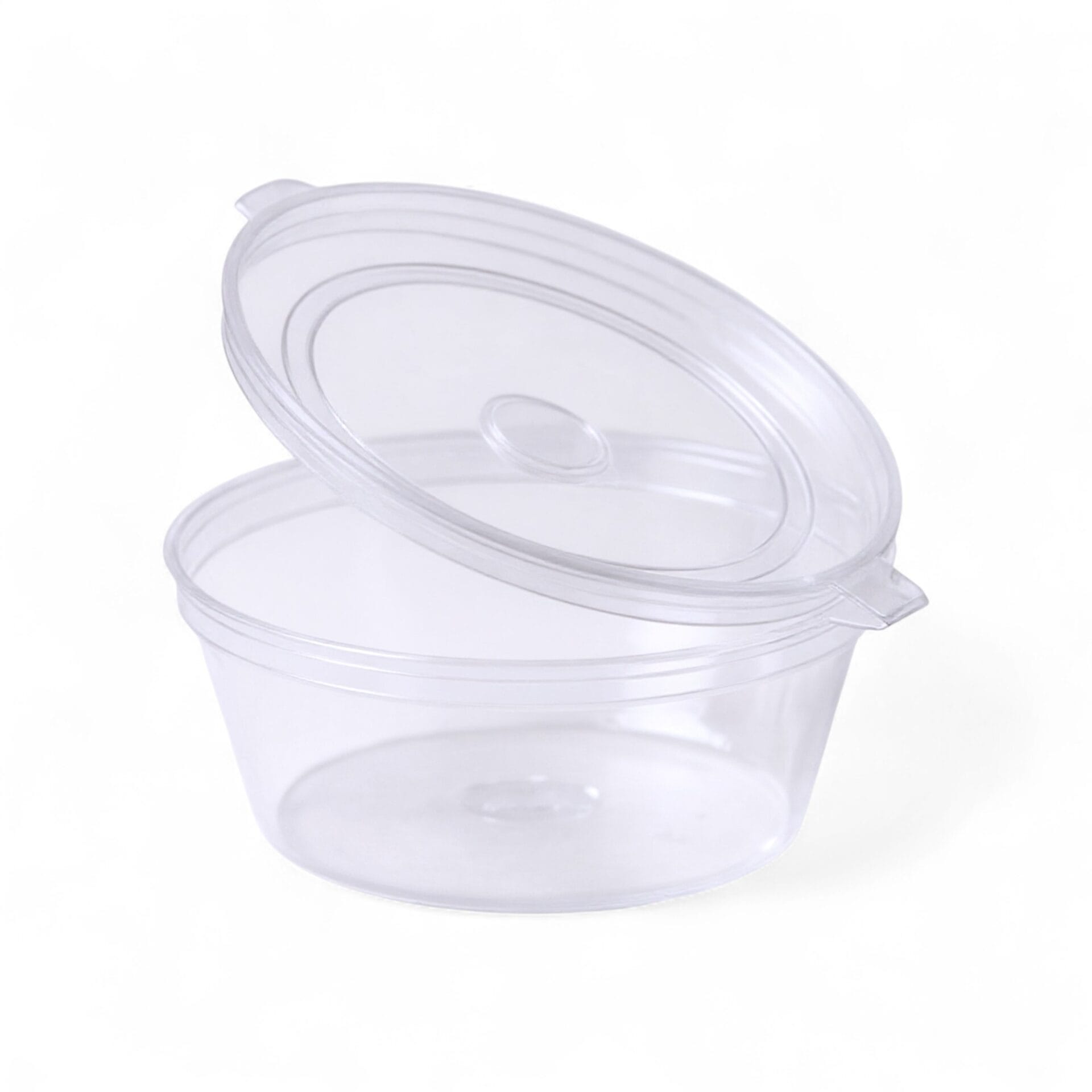 2oz Clear Hinged Lids Sauce Pots
