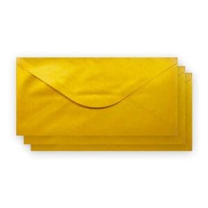 Premium Quality Yellow Gold Color DL Shimmer Envelopes 220mm x 110mm