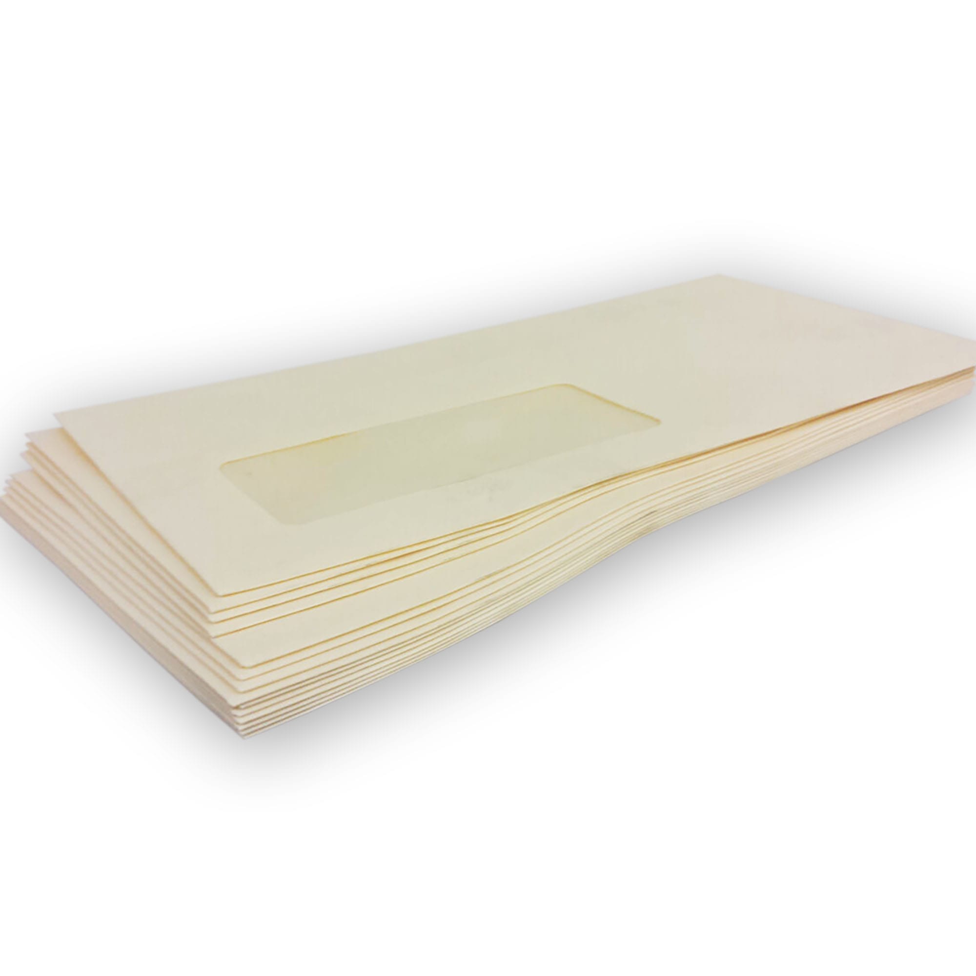 Cream High Quality Peel and Seal Straight Flap DL Envelopes with Window 120GSM - Image 2