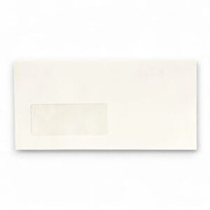 Laid Bright White Quality Peal and Seal Straight Flap DL Envelopes with Window 120GSM