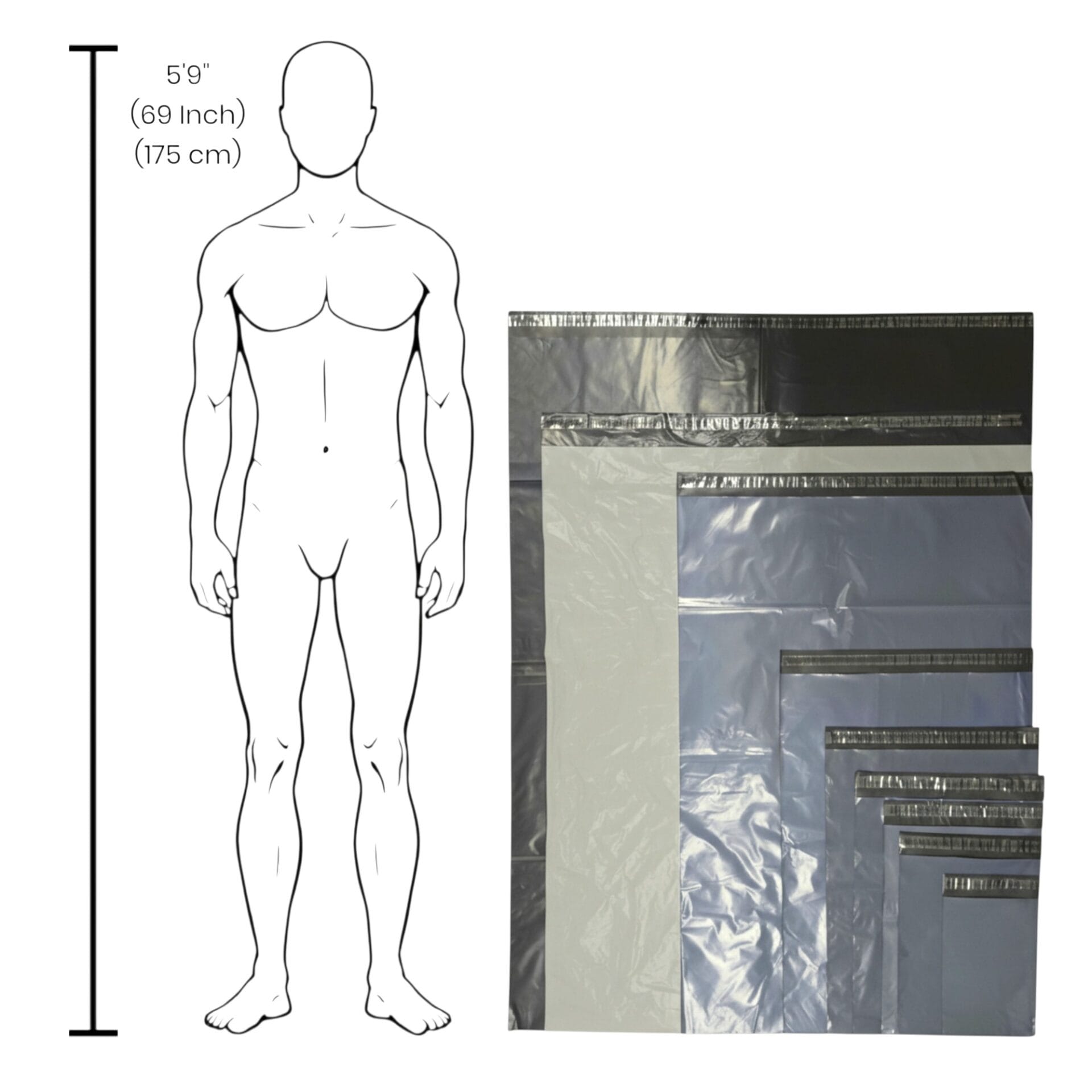 Grey Mailing Bags ? Strong Poly Parcel Postage Self Seal Postal Packaging - Image 3