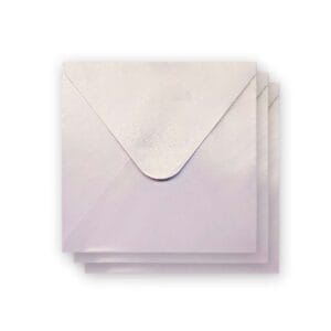 Premium Quality Ice White Square Shimmer Envelopes 155mm x 155mm