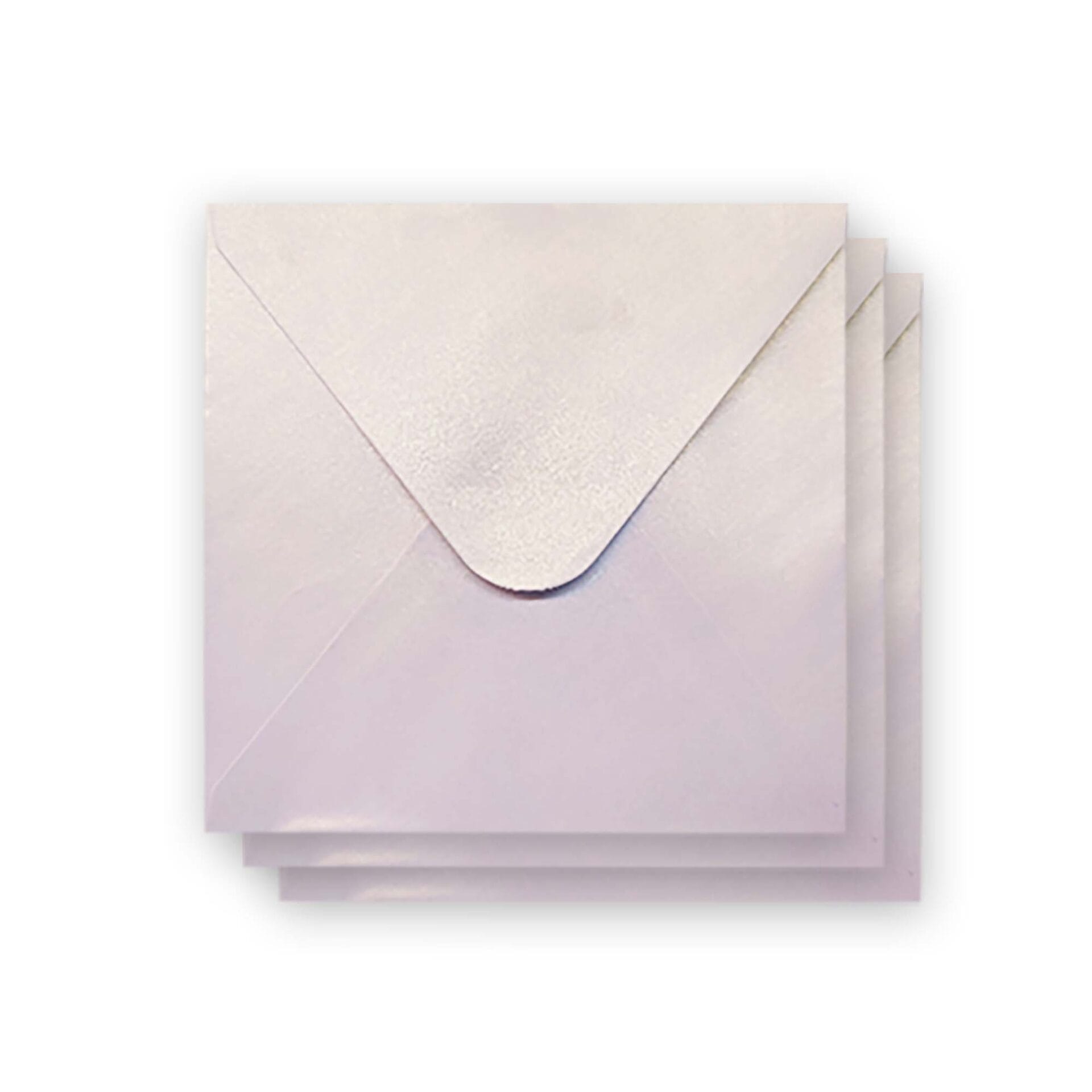 Premium Quality Ice White Square Shimmer Envelopes 155mm x 155mm