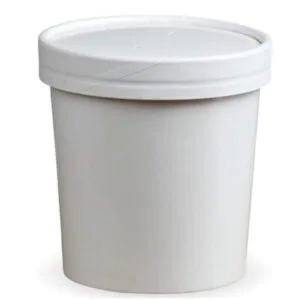 16oz/473ml White Soup Container With Lid