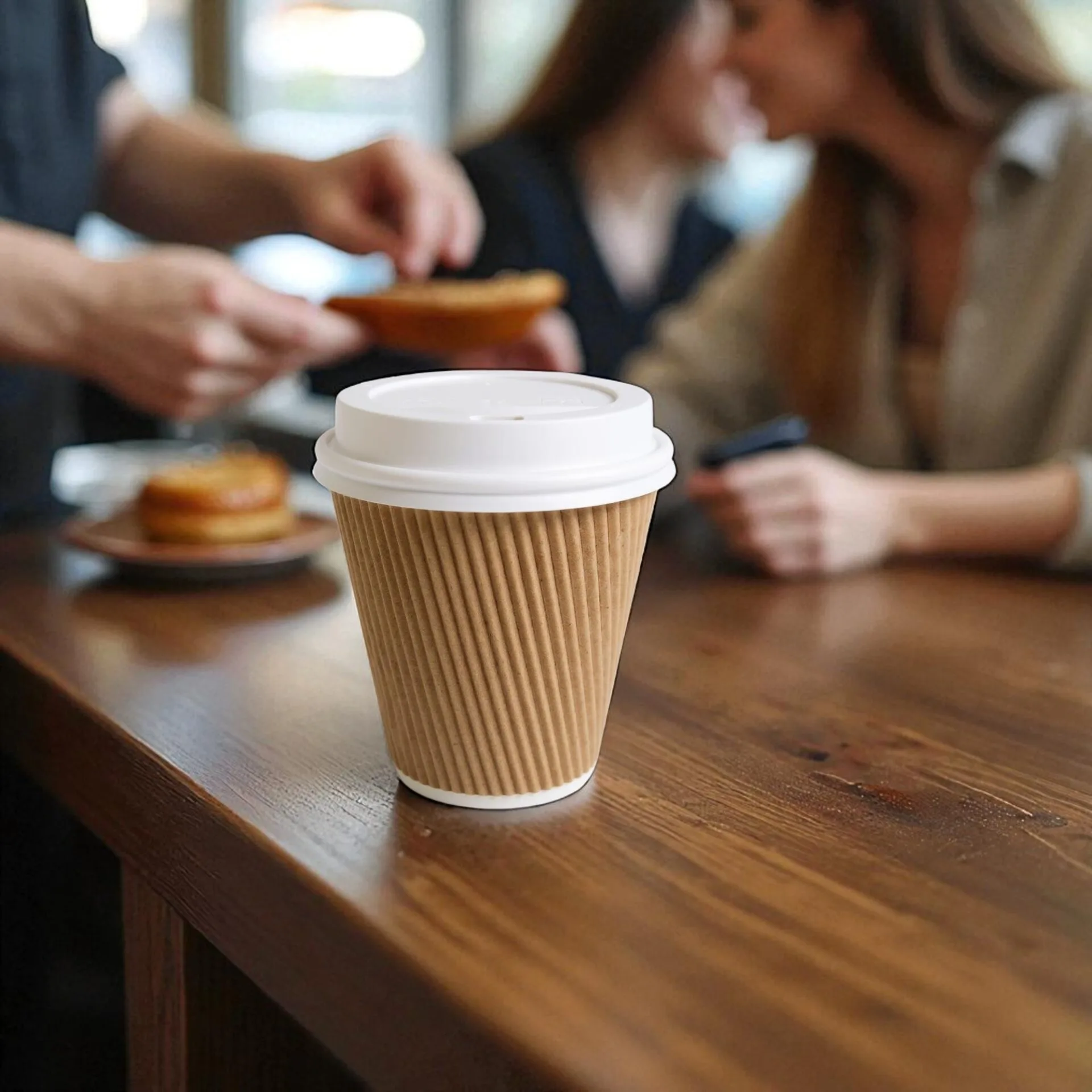 12oz Ripple Coffee Cup With Lid - Image 10