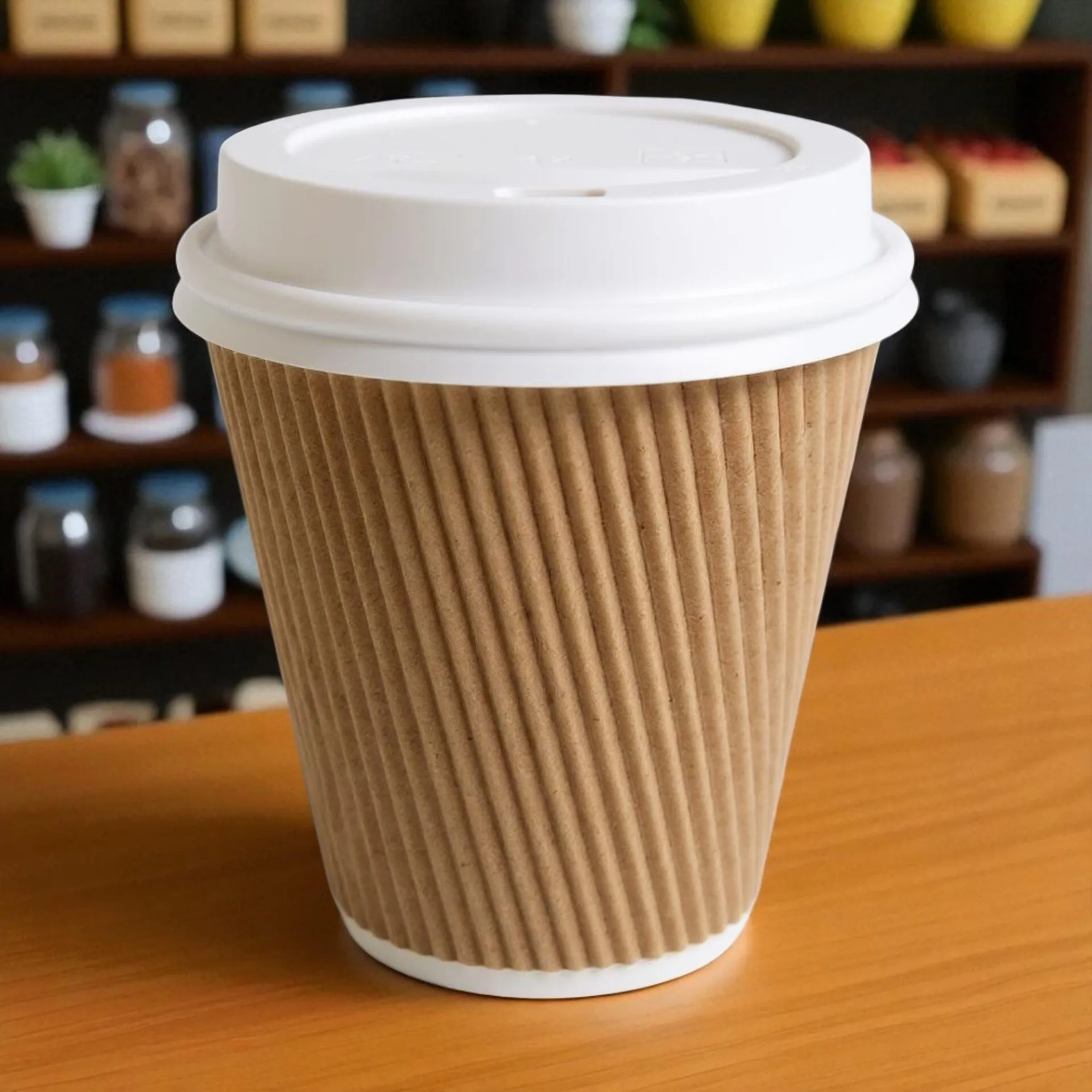 12oz Ripple Coffee Cup With Lid - Image 9