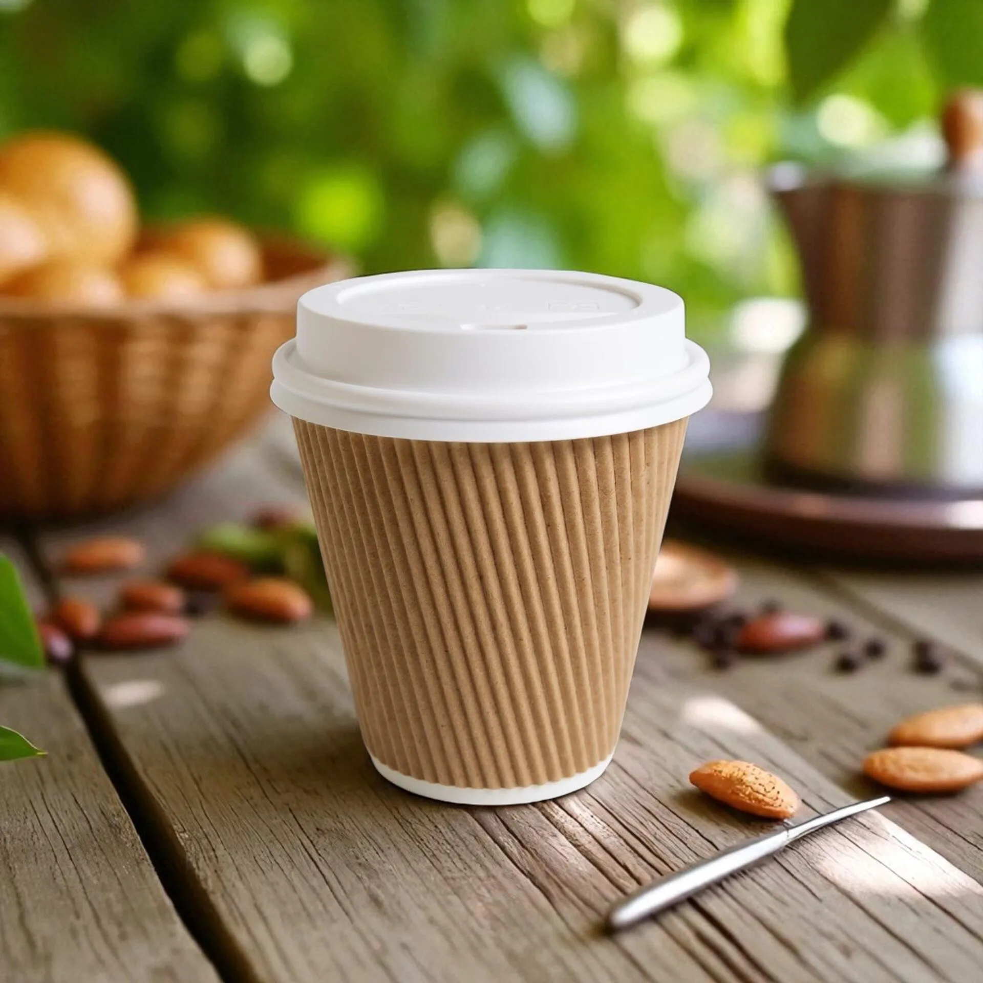 12oz Ripple Coffee Cup With Lid - Image 11