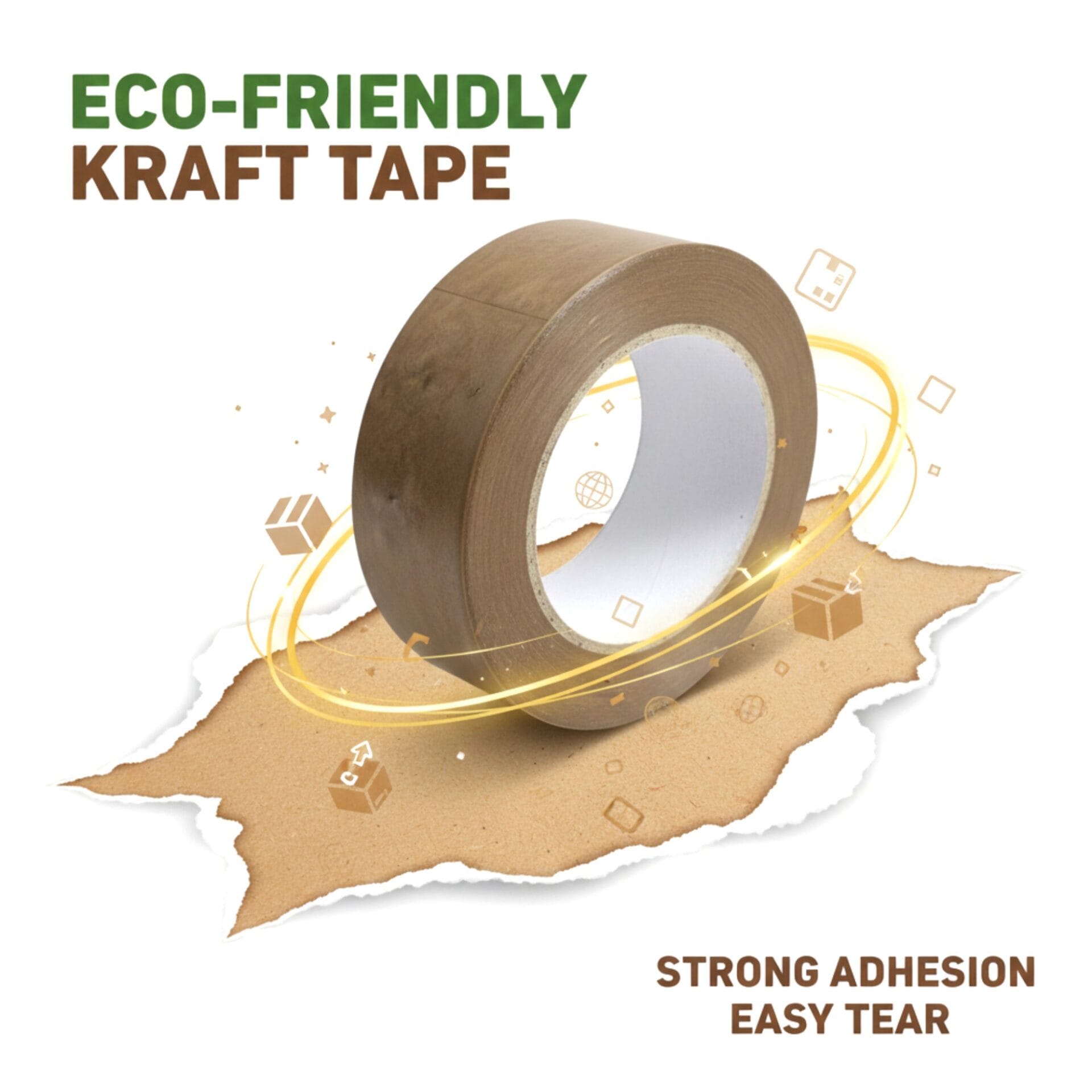 Brown Kraft Paper Tape | Eco-Friendly Packaging Tape | Strong, Recyclable & Biodegradable - Image 3