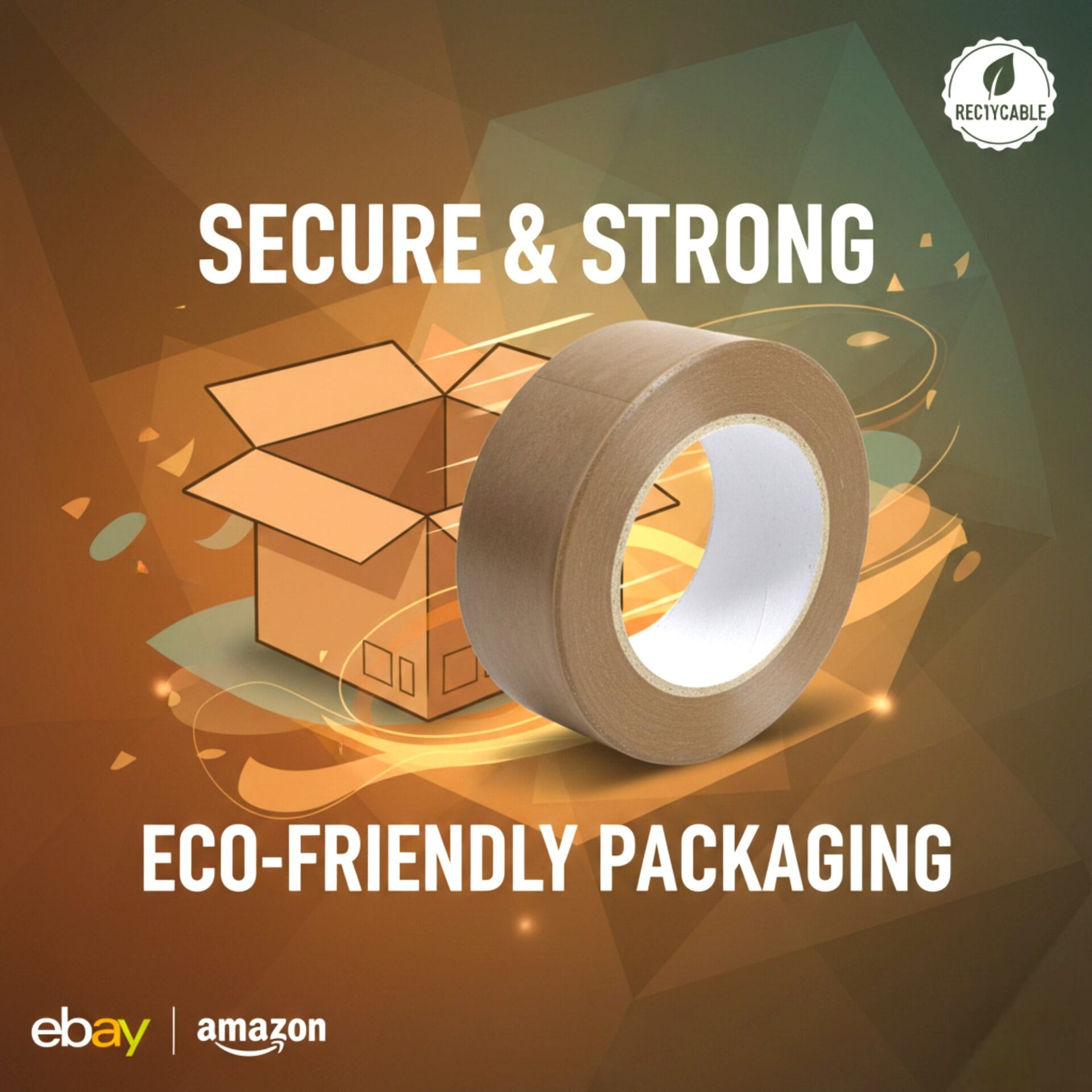 Brown Kraft Paper Tape | Eco-Friendly Packaging Tape | Strong, Recyclable & Biodegradable - Image 2