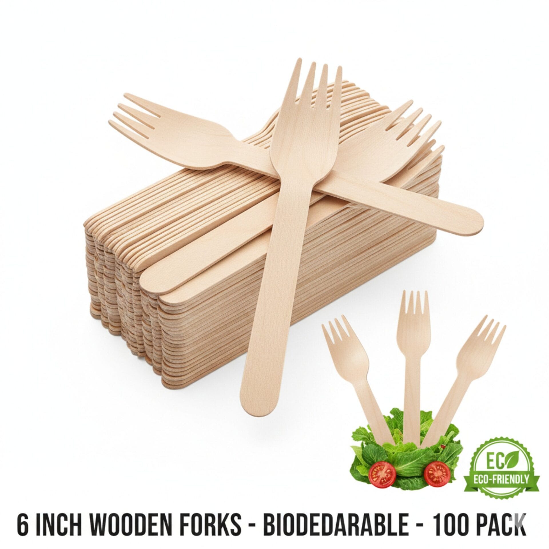 6" Wooden Forks - Image 2