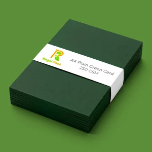 A4 Dark Green Plain Sheet Card-250GSM