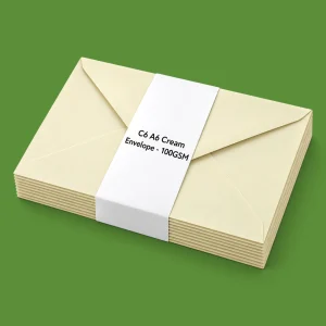 C6 Cream Diamond Flap Envelopes - 100GSM