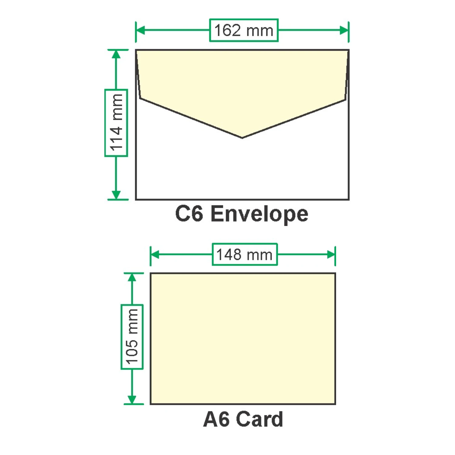 C6 White Diamond Flap Envelopes - 100GSM - Image 2