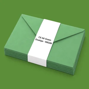 C6 Green Diamond Flap Envelopes - 100GSM