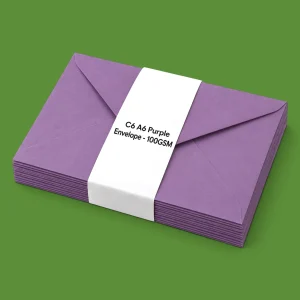 C6 Purple Diamond Flap Envelopes - 100GSM
