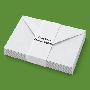 C6 White Diamond Flap Envelopes - 100GSM