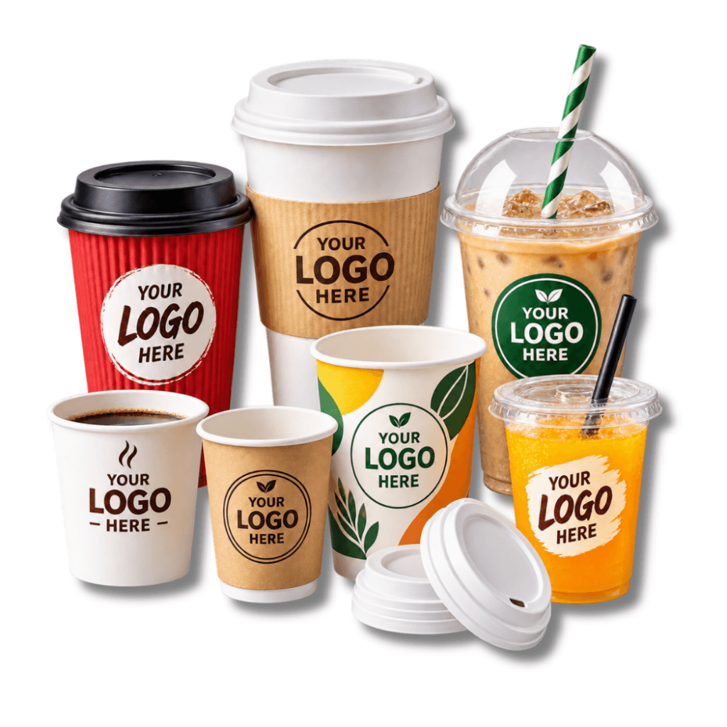DISPOSABLE CUPS WHITE BG