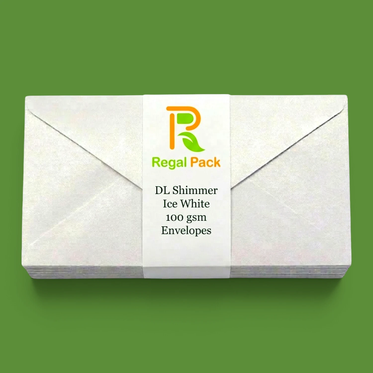 DL Ice White Shimmer Envelopes - 100GSM