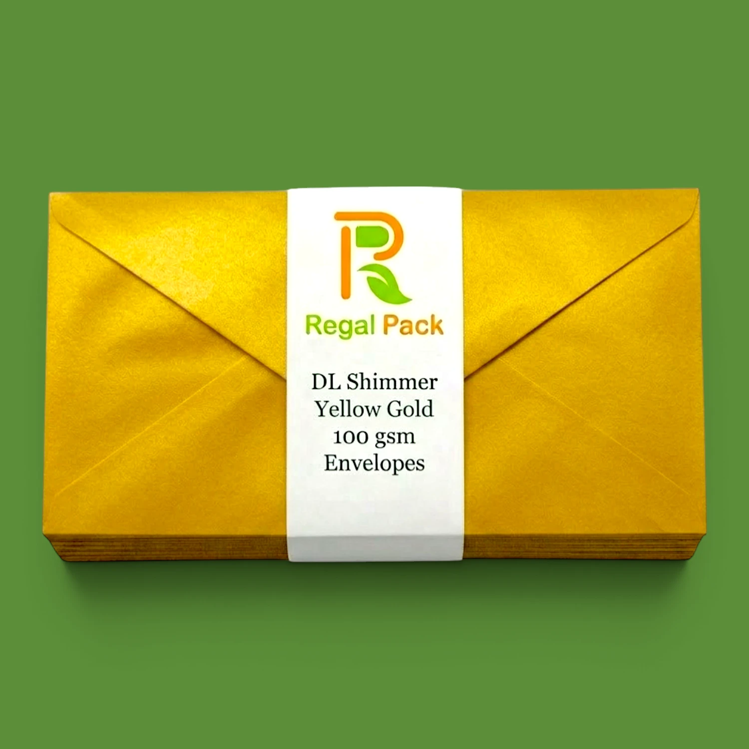 DL Yellow Gold Shimmer Envelopes - 100GSM