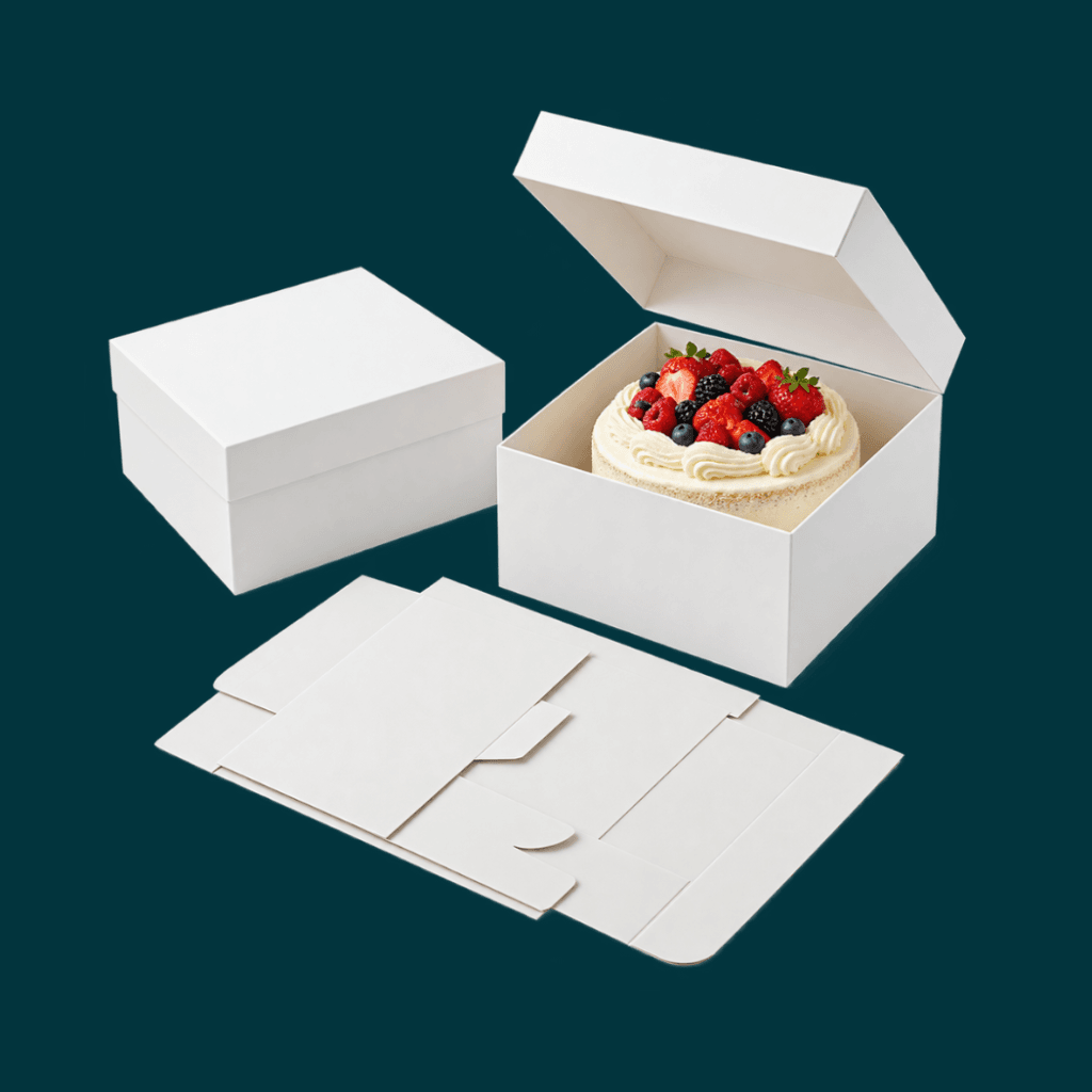 WHITE CAKE BOXES