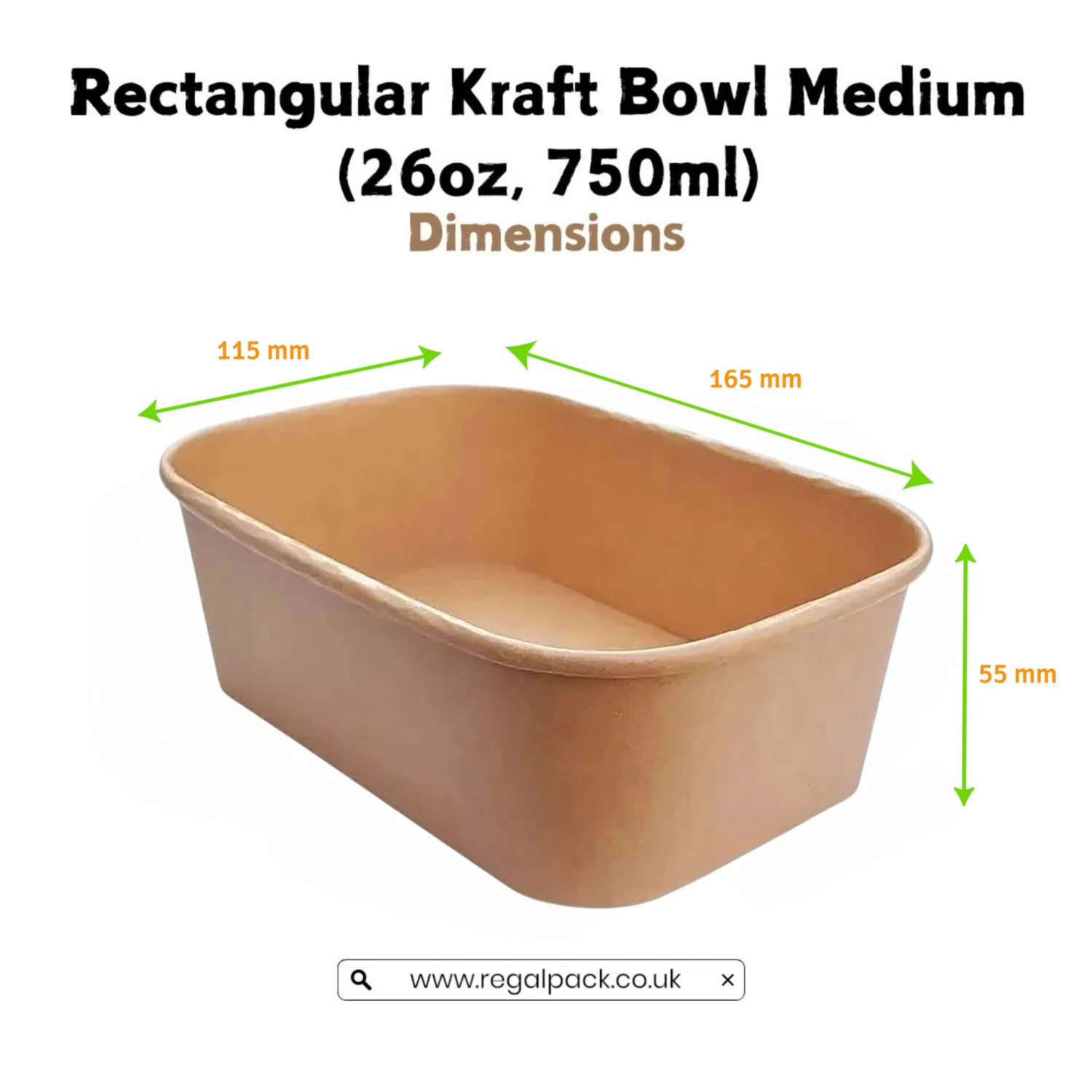 750ml Rectangular Container - Image 2