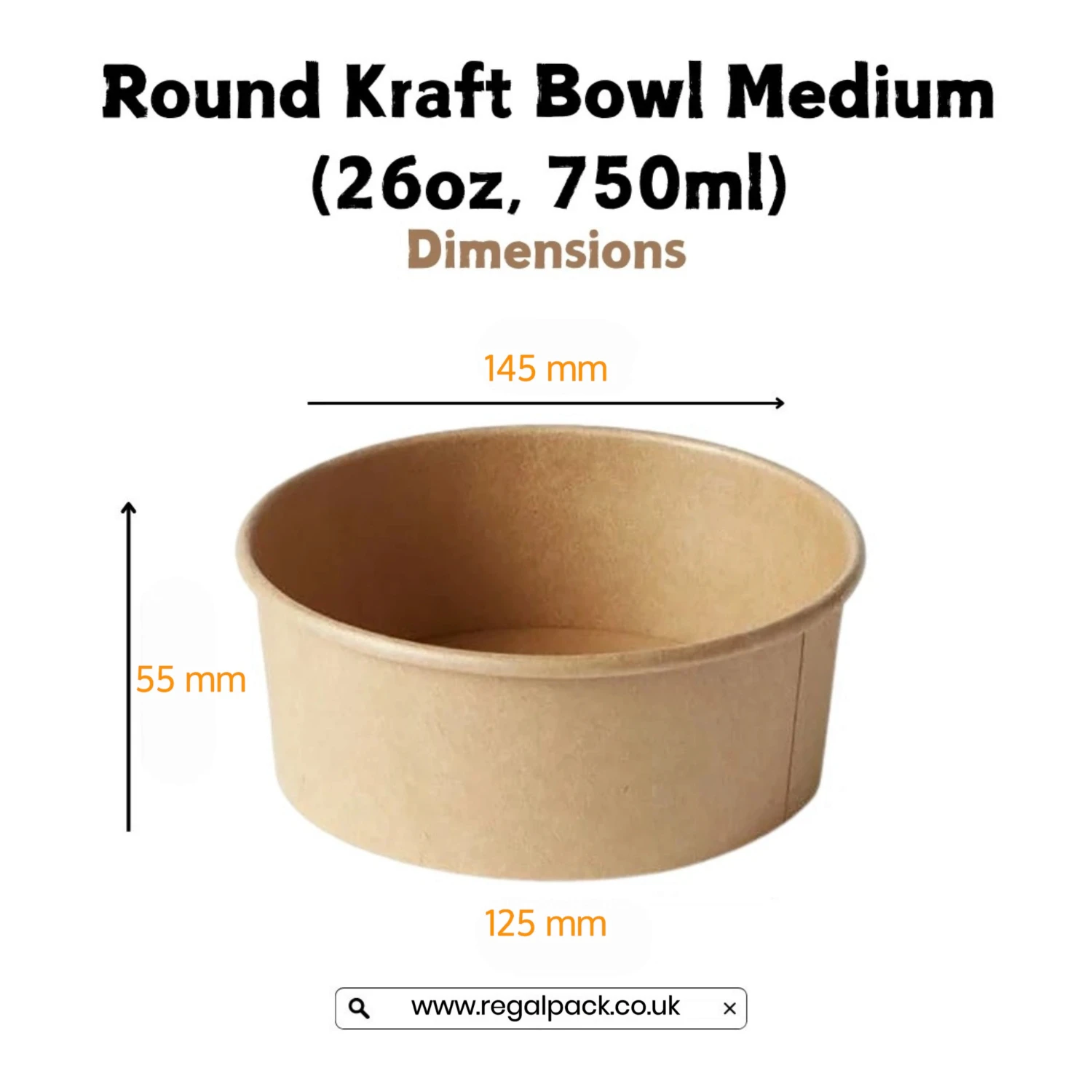 750ml Round Bowl - Image 2