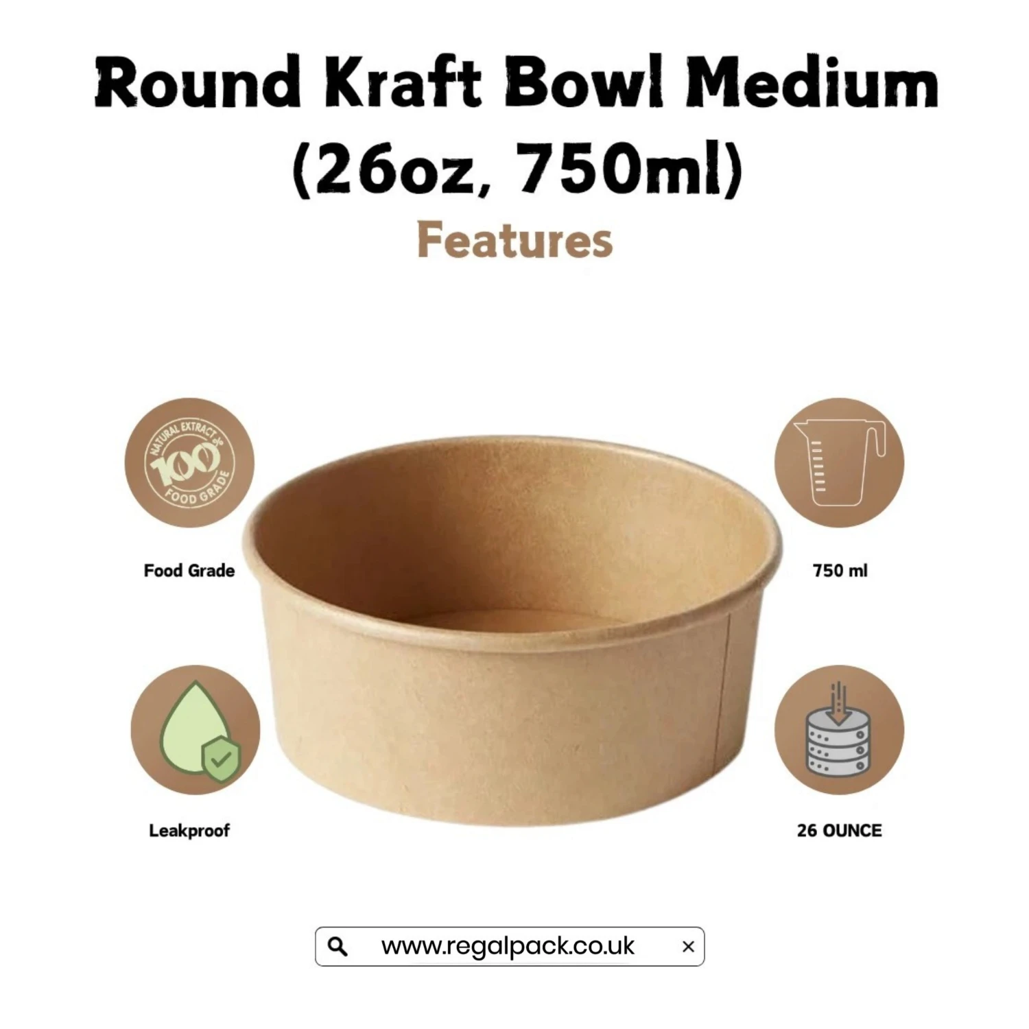 750ml Round Bowl - Image 3