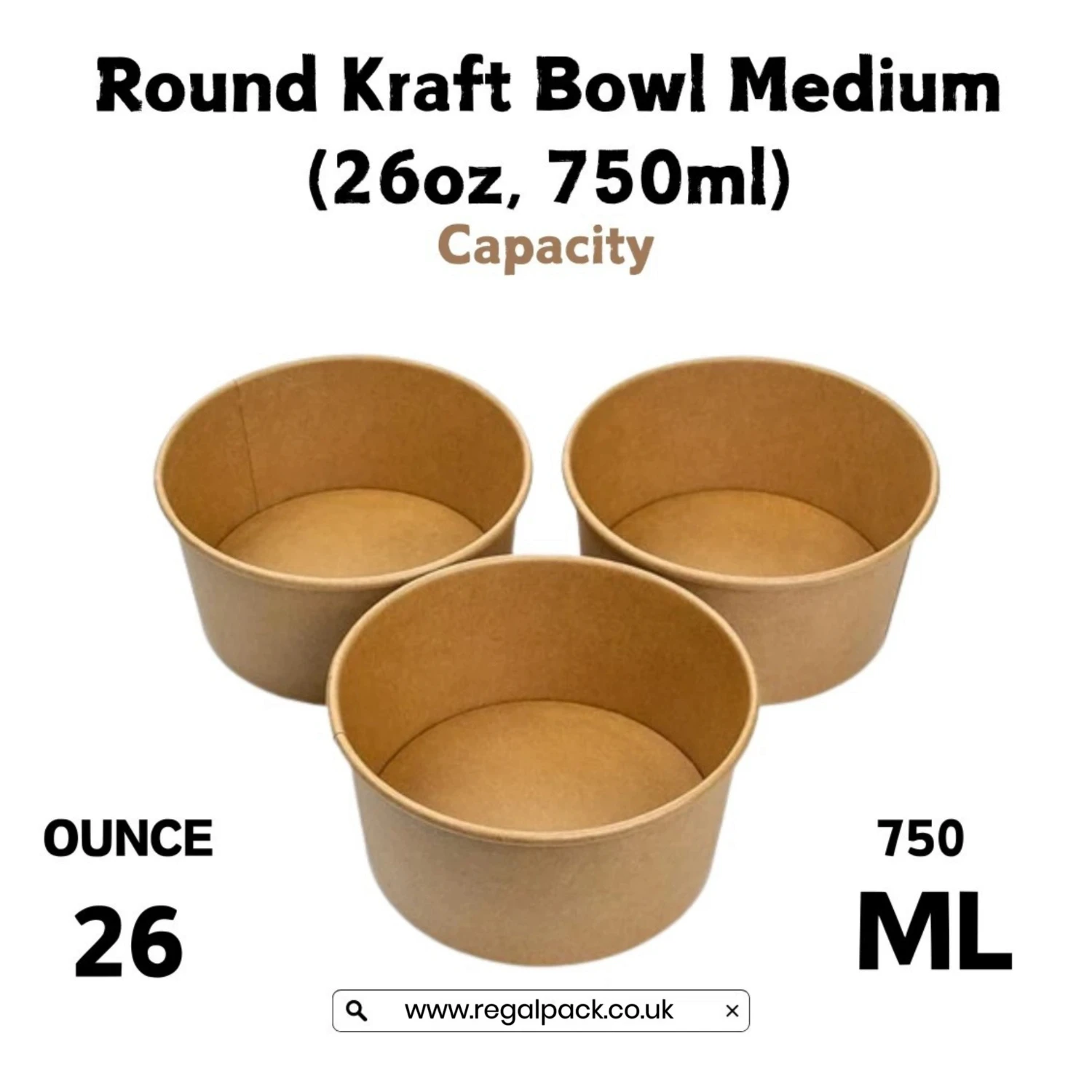 750ml Round Bowl - Image 6