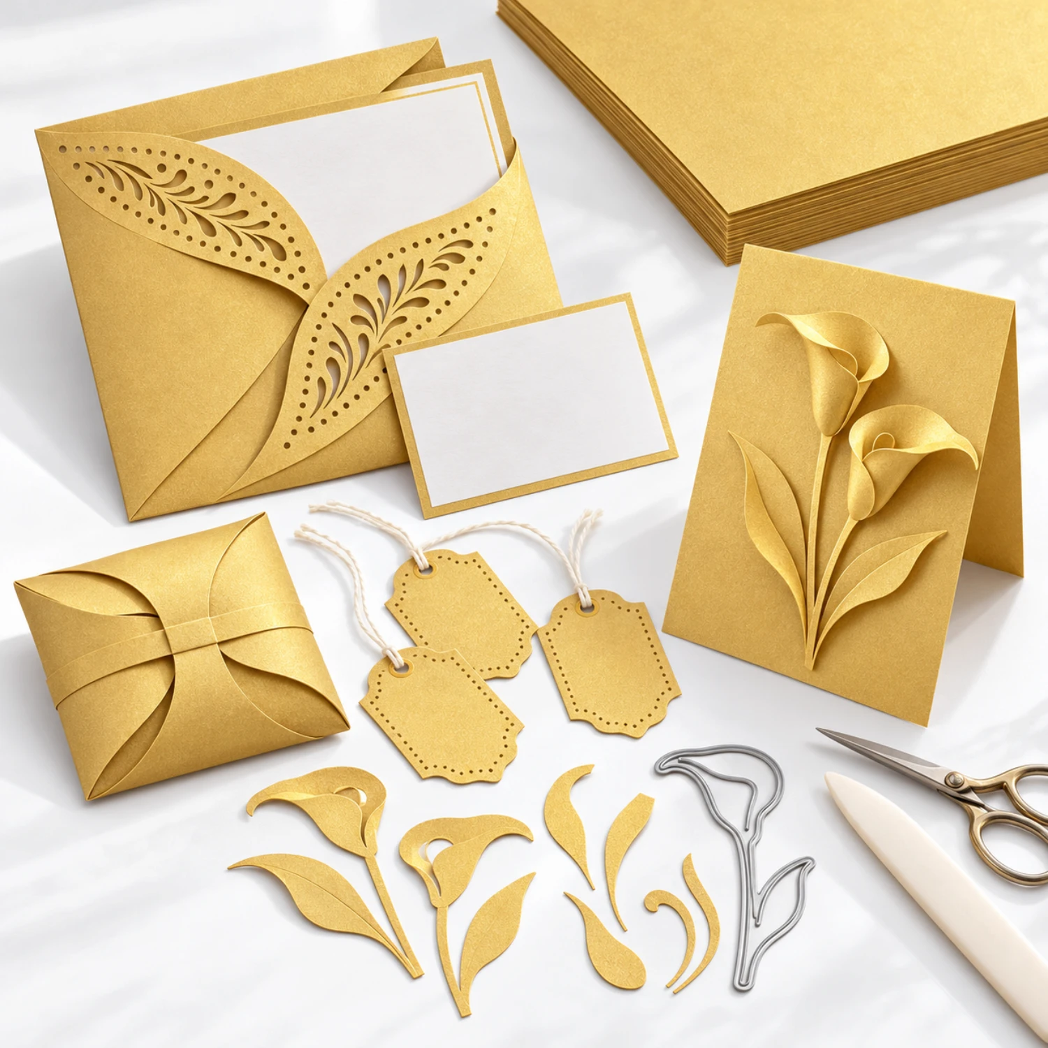 A4 Gold Double Sided Shimmer Card - 250GSM - Image 2