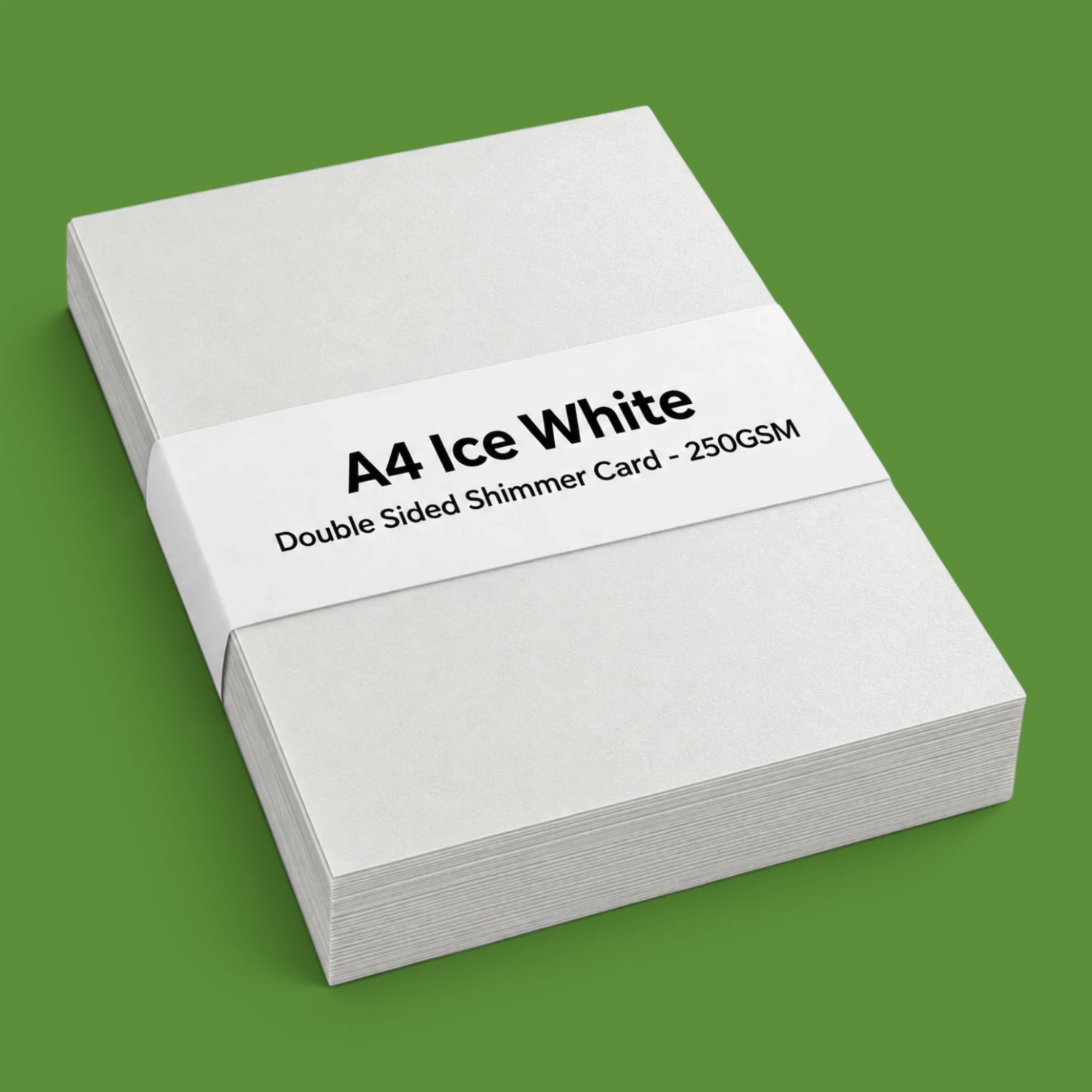 A4 Ice White Double Sided Shimmer Card - 250GSM