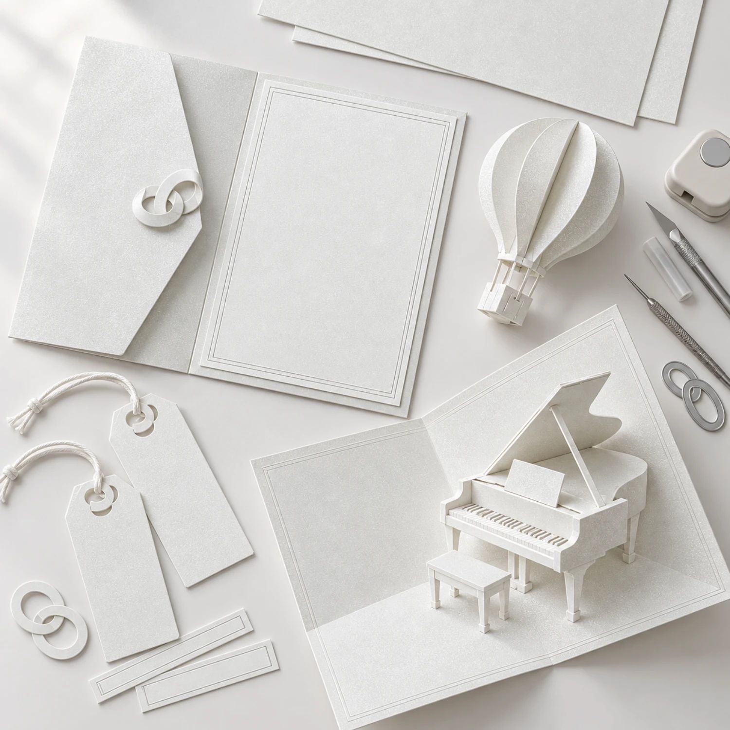 A4 Ice White Double Sided Shimmer Card - 250GSM - Image 3