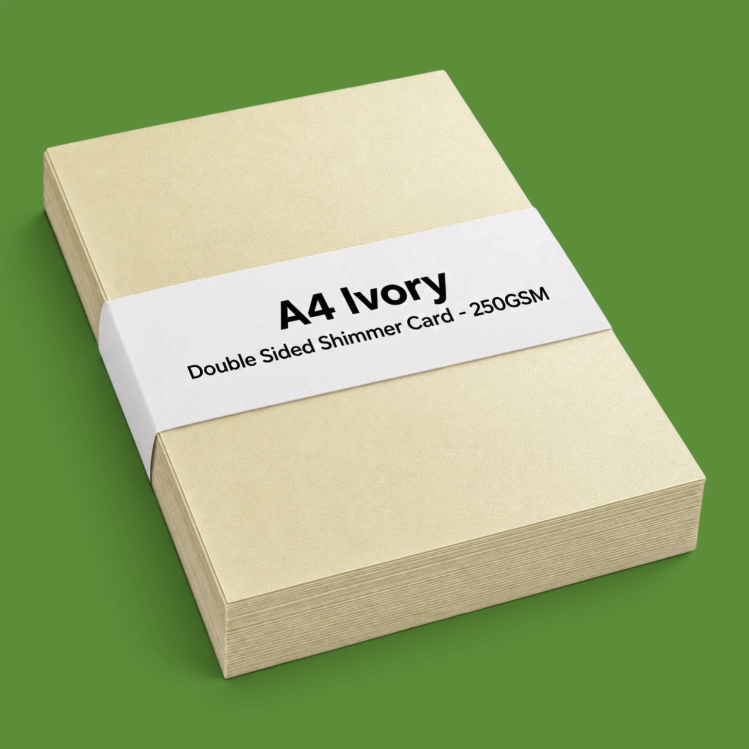 A4 Ivory Double Sided Shimmer Card - 250GSM
