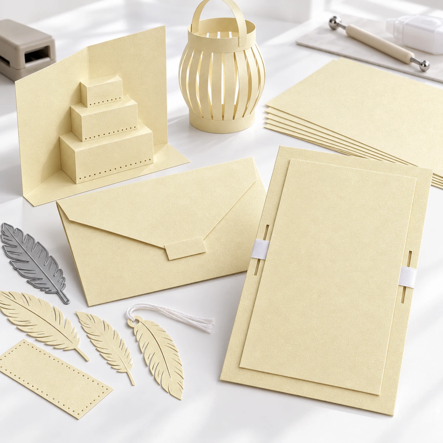 A4 Ivory Double Sided Shimmer Card - 250GSM - Image 3