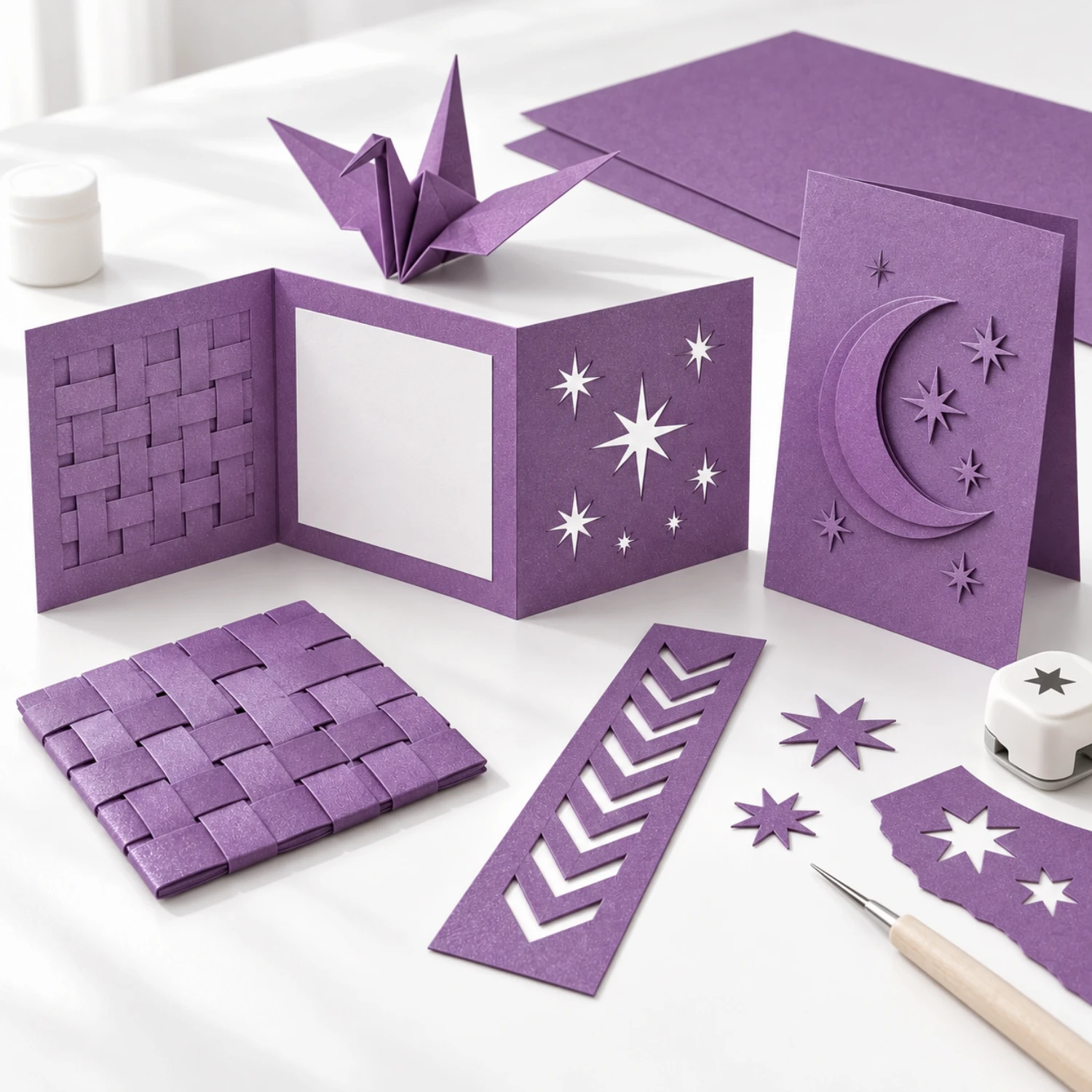 A4 Purple Double Sided Shimmer Card - 250GSM - Image 3