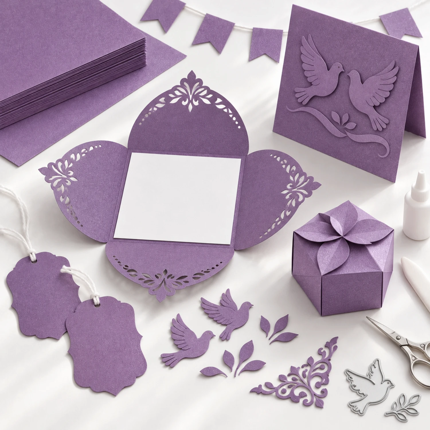 A4 Purple Double Sided Shimmer Card - 250GSM - Image 2