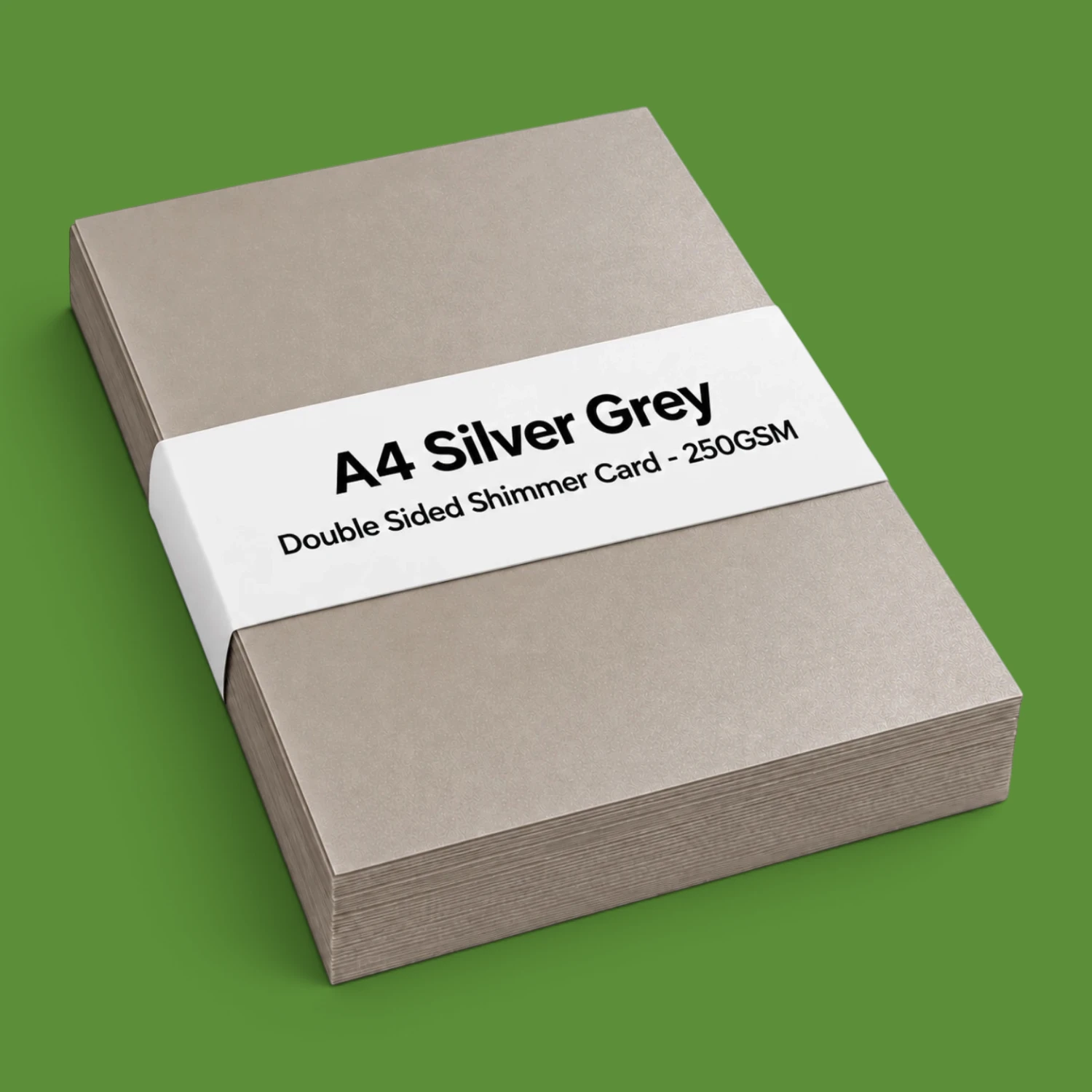 A4 Silver Grey Double Sided Shimmer Card - 250GSM