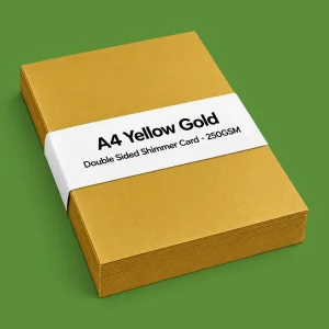 A4 Yellow Gold Double Sided Shimmer Card - 250GSM