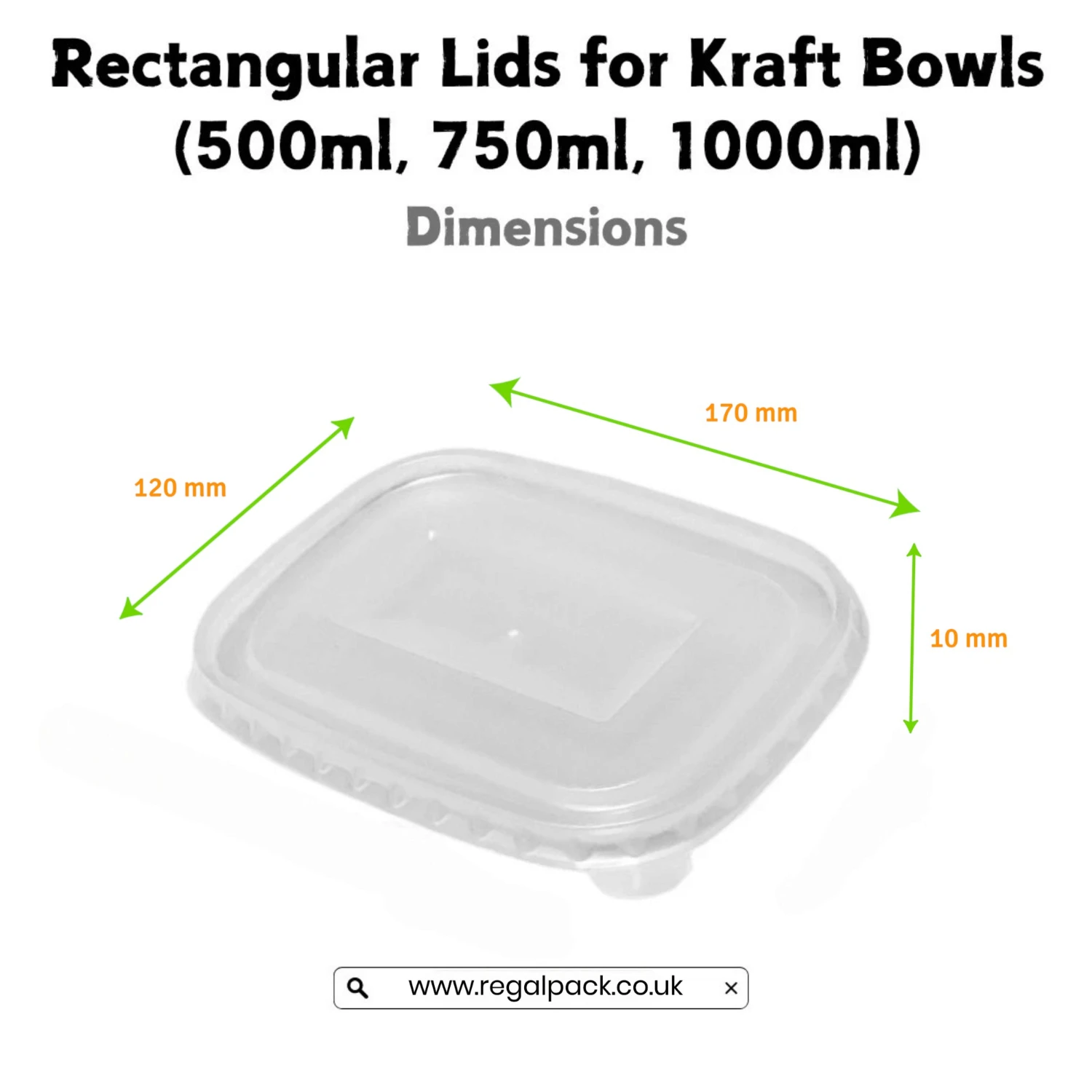 Clear PP Rectangular Lids - Image 2