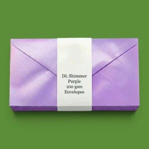 DL Purple Shimmer Envelopes - 100GSM