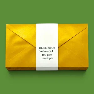 DL Yellow Gold Shimmer Envelopes - 100GSM