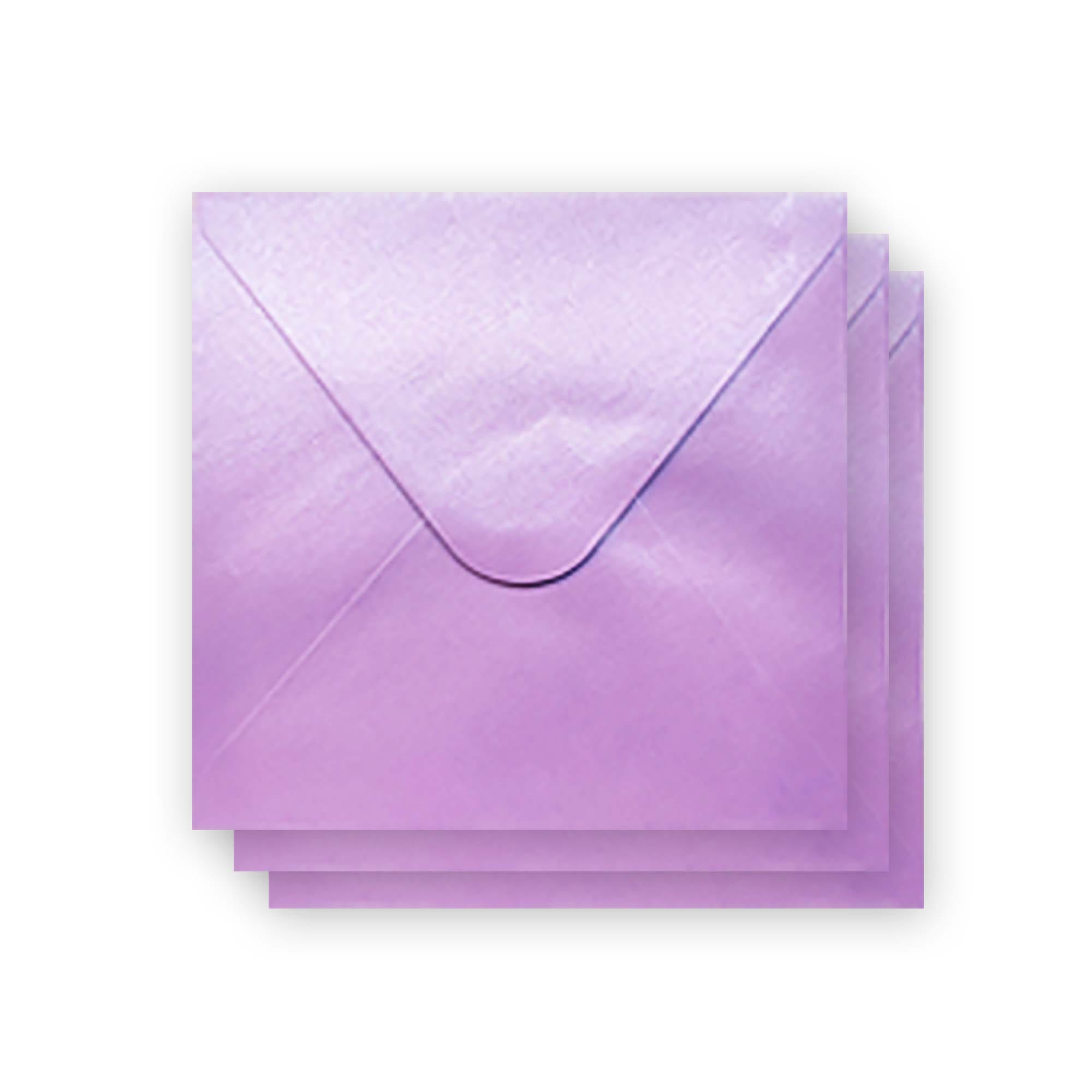 6"x6" Purple Shimmer Envelopes - 100GSM - Image 2
